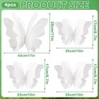 Large Butterfly Party Decorations  3d White Paper Butterfly Wedding Decorations 