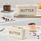 Large Butter Dish With Lid   Knife Bpa Free Countertop Storage