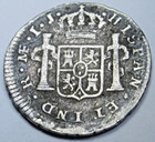 1797 Spanish Peru Silver 1 2 Reales Genuine Antique 1700 s Pirate Treasure Coin