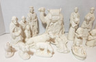 Vintage Holland Mold Nativity Set  Pieces Ceramic Hand Painted Rare Artist Med