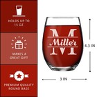 Custom Etched Stemless Wine Glass With Your Name