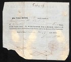 1851 Boston  Ma Northern Railroad Stock Certificate No  8570 For 2 Shares