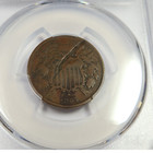 1864 Pcgs F Detail - Small Motto - Shield 2c Two Cent Us Coin  49797a