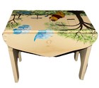 Hand Painted Winnie The Pooh Step Stool Bench Wood Nursery Decor Art 15 X 12