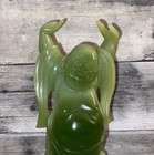 Vintage Chinese Faux Jade Hand Carved Buddha Wise Man Figurine Statue 8 5 Inch