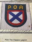 Wwii Ww2 German Poa  russian  Volunteer Shield Sleeve Patch On Descriptive Card