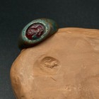 Old Antique Genuine Ancient Roman Bronze Ring With Agate Lion C  2nd Century Ad