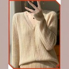 Cardigan V-neck Loose Sweater Women s Knitted Coats Single Breasted Tops Jackets