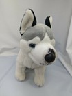 Husky Wolf Dog Plush 11 Inch Gray White Stuffed Animal Toy