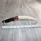 Elk Antler Handle Obsidian Blade Ornamental Knife  11665  Mountain Man Knife