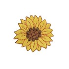 Sunflower Applique Patch - Embroidered Flower Badge 1-5 8   iron On 