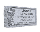 20  10  3  Gray Granite Grave Marker     Custom Engraved Flat Headstone