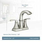 Moen Hensley Ws84411msrn 4 In  Centerset 2-handle Bathroom Faucet Nickel Finish