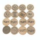 Lot Of 16 Vintage Assorted Wooden Nickels Knoxville Tennessee Regas Old City