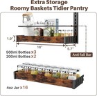 8-tier Over-door Pantry Organizer  2-in-1 Wall-mounted Or Metal Hanging Spice