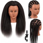 100  Real Hair Mannequin Head Hair Styling Training Head Manikin Cosmetology