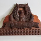 Antique Wooden Eagle Pediment Architectural Salvage Carved Header Eastlake