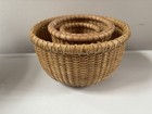 Three Round Nested Vintage Nantucket Baskets