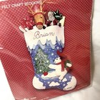 1985 Vintage Bernat Polar Bear Christmas Felt Stocking Kit Craft New sealed
