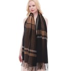 Cozy Plaid Scarf For Women   Fall Winter Pashmina Wrap   Warm Large Cold Weather