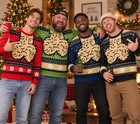 Funny Jingle Balls Ugly Christmas Sweater  Funny Knitted Xmas Sweater For Men