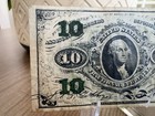 1863 Civil War Era Third Issue 10 Cent Fractional Currency Note  Washington