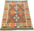 Modern Hand Knotted Afghan Chobi Kilim Wool Area Rug By Afghan Artisan 4 X 3 Ft