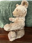 Vintage  Steiff Golden Mohair Bear Growler W  Button  16    Seated  Growler Works