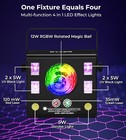 Party Lights  4 In 1 Dj Disco Ball Light Sound Activated Rgb Color Led Strobe