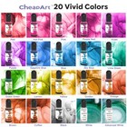 Cheapart Alcohol Ink Set 24 Vibrant Colors Resin Dye High Concentrated Fast D