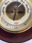 Vintage Atco Germany Aneroid Barometer Wood Brass Stormy Rain Change Fair Dry