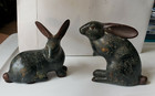 Wildwood Accents Solid Bronze Bunny Rabbits Garden Figurines  93981 Decor Easter