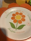 6 Vtg 60s Beautyflex Mod Daisy Flower Power Hard Plastic Paper Plate Holders Nos