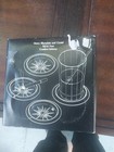 Godinger Silverplated Crystal Coaster Ashtray Set Of 4 Nos Vintage Made In Italy