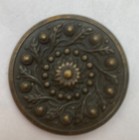 Vintage Victorian Brass Button  1  1 4   