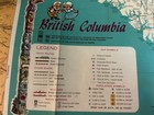 1966 - 1967 British Columbia Vintage Road Map Campsite   Fishing Guide