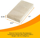 6 Pack 9x4 5x3 4 Inch Fire Bricks For Wood Stove High Temp Vermiculite