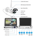 Used Hiseeu Security Camera System  10   Monitor  1tb Hdd  10ch Nvr  4pcs Camera