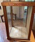 Antique Counter Top Display Case Wood Glass Cabinet Vulco Dupont Combs 42 x12x12