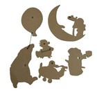 Vintage Muppets Sesame Street Wall Hangings Pressed Cardboard Set Of 6 Nursery