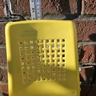 Vintage Yellow Plastic Kids Chairs Set Of 2 Animal Print 1980s Retro