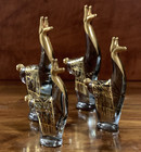 4 Glass Miniature Figurines Peru Llama