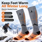 Heated Socks For Men Women 6000mah Full Sole 4 Levels Camping Hunting Work Boots