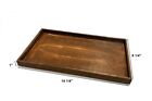 Rustic Brown Stained Wood Black 144 Slot Ring Storage Display Stackable Tray