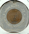1955 D Good Luck Encased Wheat Cent - Schenley Distributors Whiskey - Ec 6611