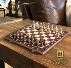 Handmade 21  European Chess Set     Wood Board   Carved Hornbeam Pieces