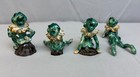 Vintage Occupied Japan Pixie Elf Sitting Ceramic Figurines Lot