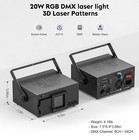 U king Dj Disco Party Lights Rgb Stage Lighting Beam Light Animation 3d Laser 