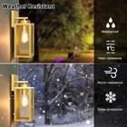 Beslowe 2-pack Outdoor Wall Light Fixtures  Exterior 12 8inch  Gold 