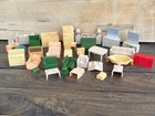Vintage 1950s-1960s Louis Marx Dollhouse Furniture Lot Bedroom Cribs Living Room